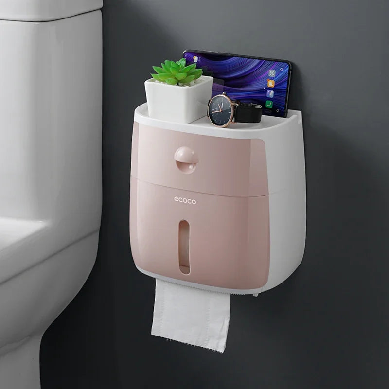 Wall-Mount Waterproof Toilet Paper Holder