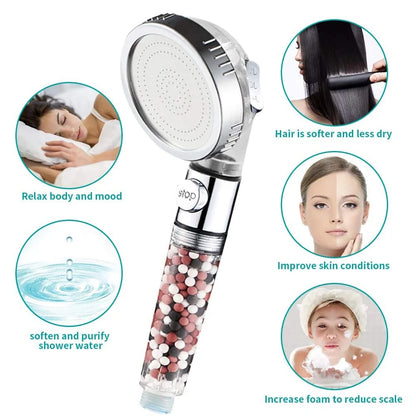 3-Mode Shower Head with Water Purifier