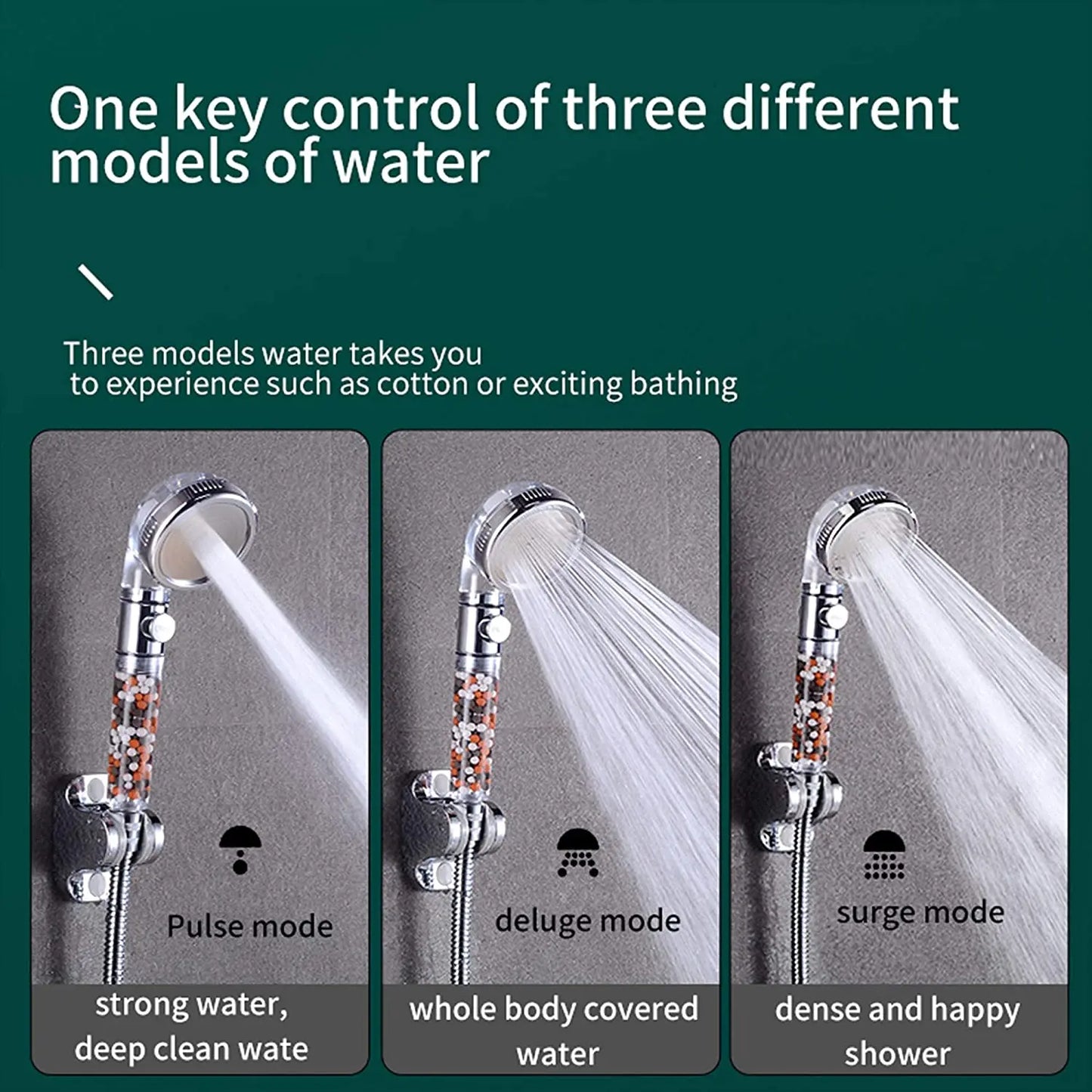 3-Mode Shower Head with Water Purifier