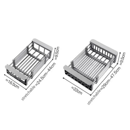 Retractable Stainless Steel Sink Rack