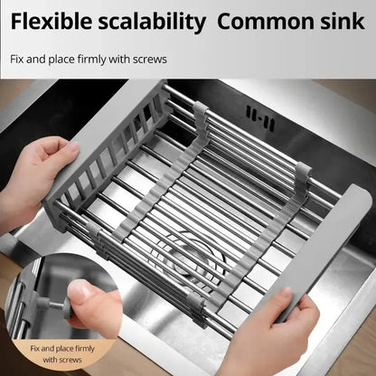 Retractable Stainless Steel Sink Rack