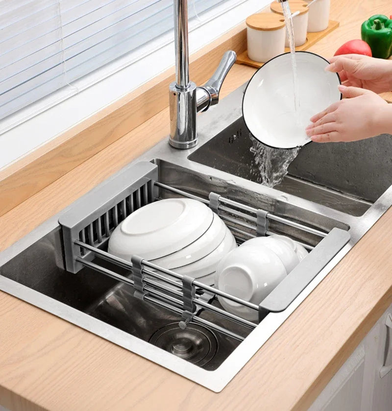 Retractable Stainless Steel Sink Rack