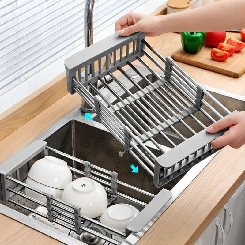 Retractable Stainless Steel Sink Rack