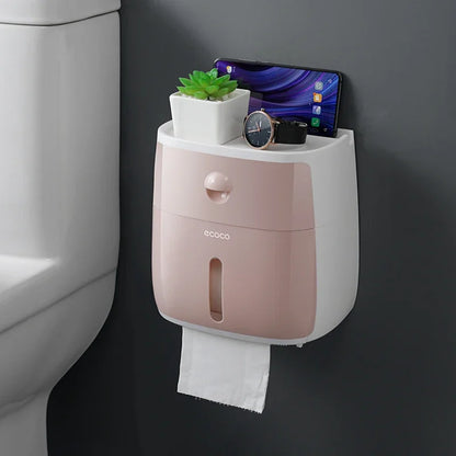 Wall-Mount Waterproof Toilet Paper Holder