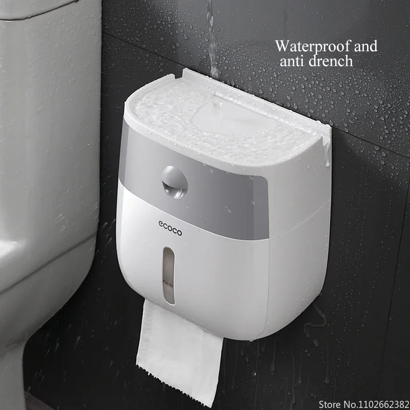 Wall-Mount Waterproof Toilet Paper Holder
