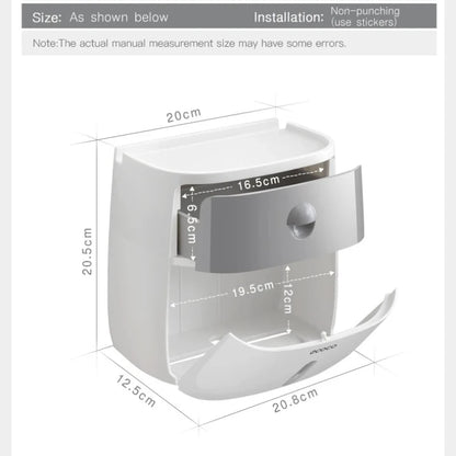 Wall-Mount Waterproof Toilet Paper Holder