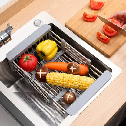 Retractable Stainless Steel Sink Rack