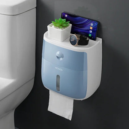 Wall-Mount Waterproof Toilet Paper Holder