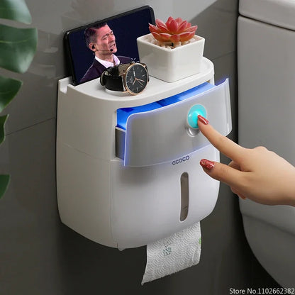 Wall-Mount Waterproof Toilet Paper Holder